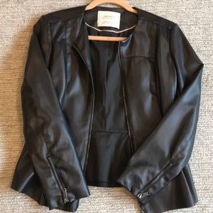 Zara vegan leather jacket
